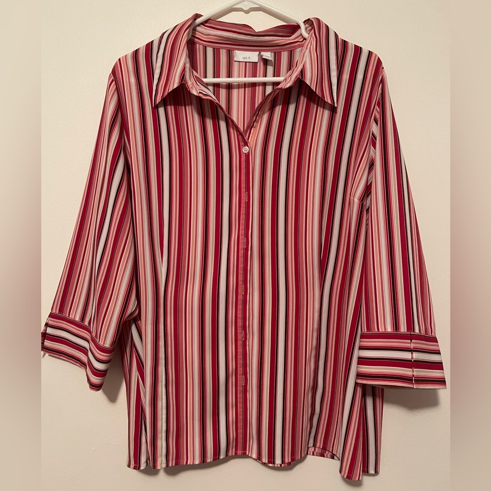 Apt. 9  ~  3/4 Sleeve Plus Size Blouse